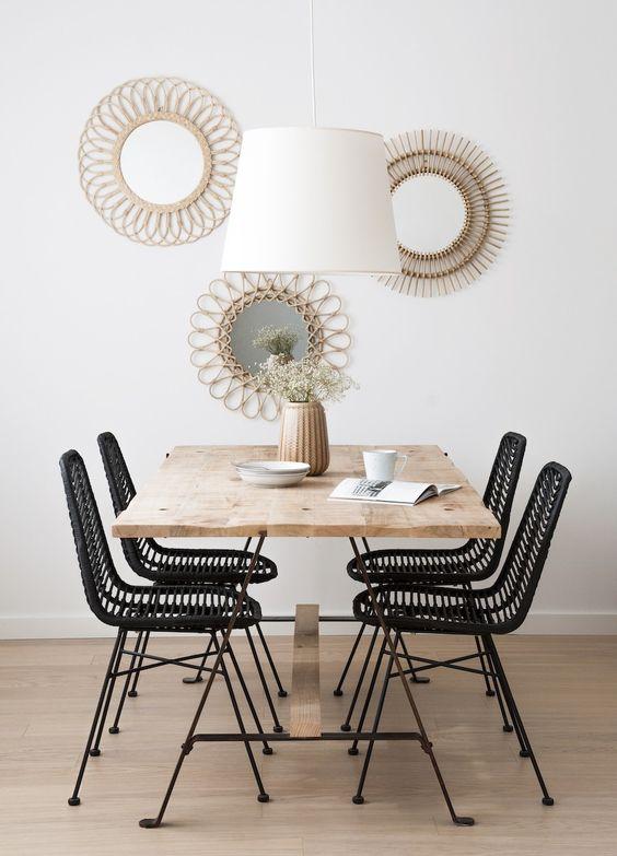 composición espejos redondos