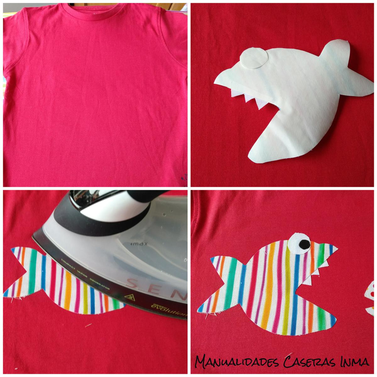 Manualidades Caseras Inma_ Tutorial de como pegar un aplique en una camiseta 