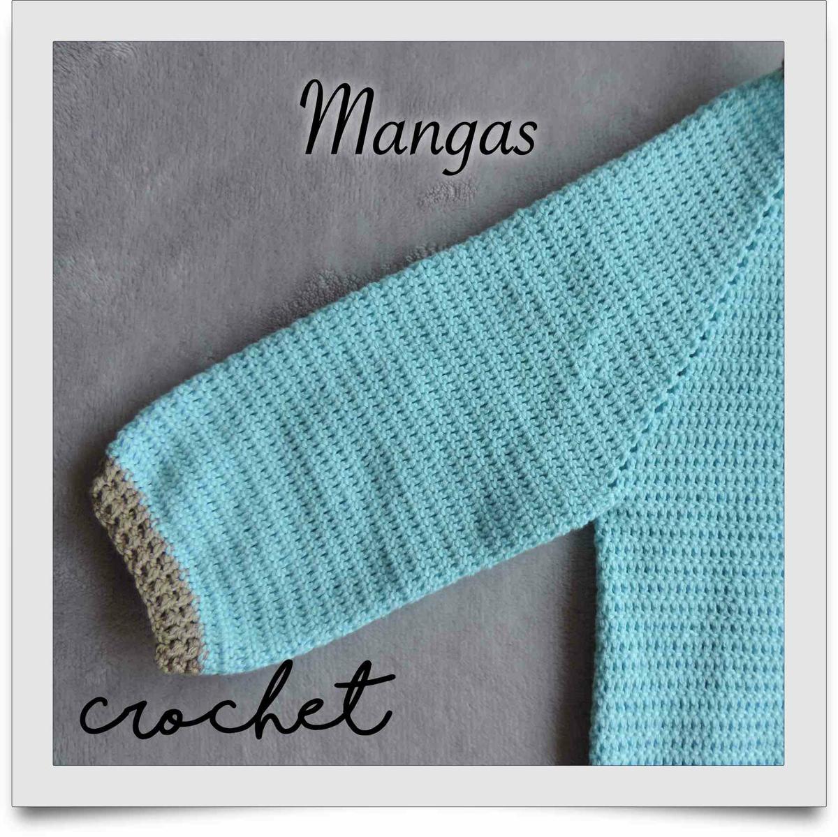 Mangas de un jersey tejido