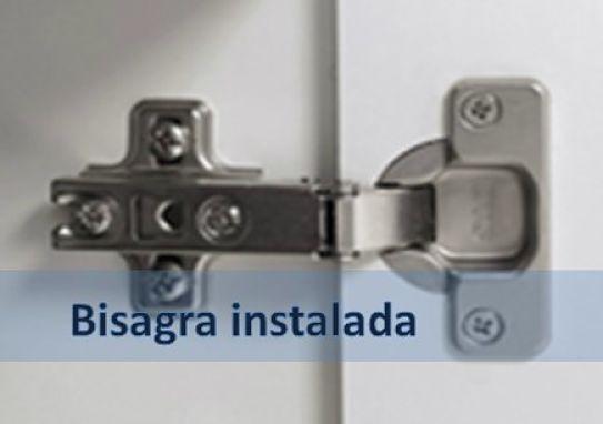 Bisagra Instalada en puerta de melamina