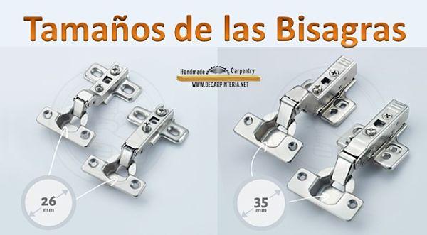 Los tamaños más comunes y disponibles en tiendas como ferreterías son de Diámetros Ø 26mm y de Ø 35 mm respectivamente.