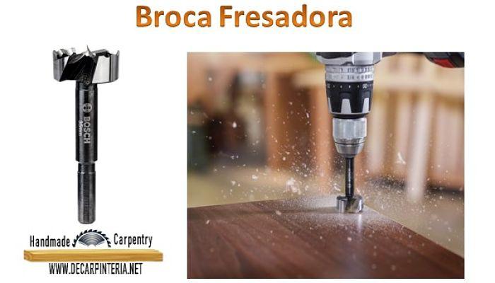 Broca Fresadora, accionada en la madera con taladro