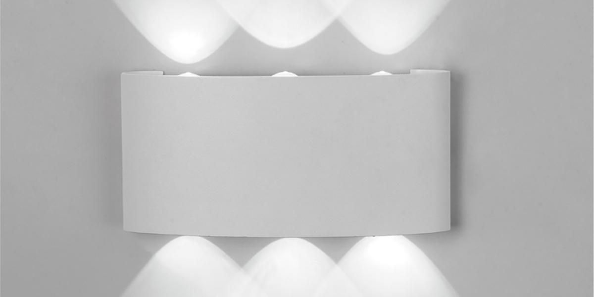 Aplique de pared blanco