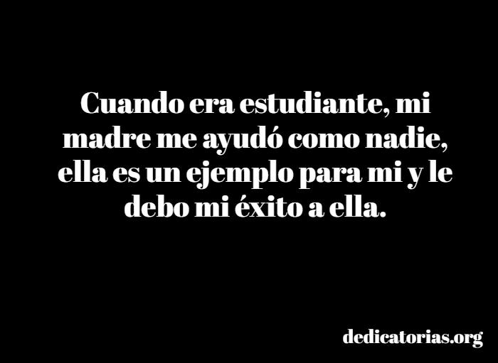 dedicatoria de tesis para mi madre