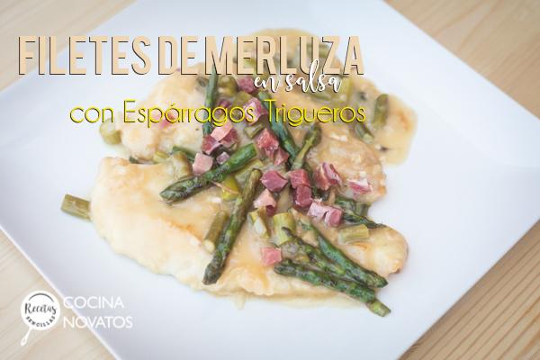 Filetes de Merluza en Salsa con Esparragos Trigueros