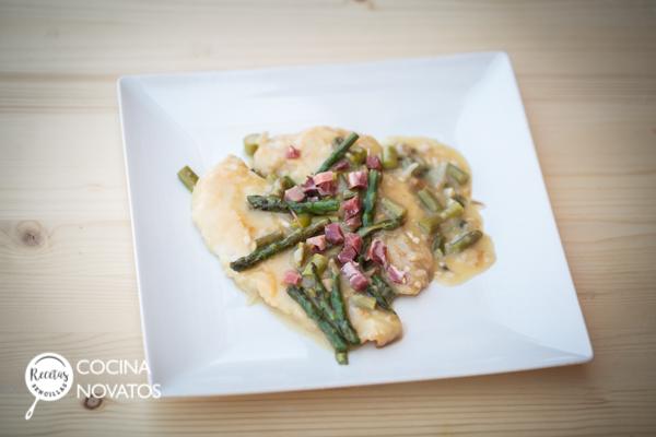 Filetes de Merluza en Salsa con Esparragos Trigueros 2