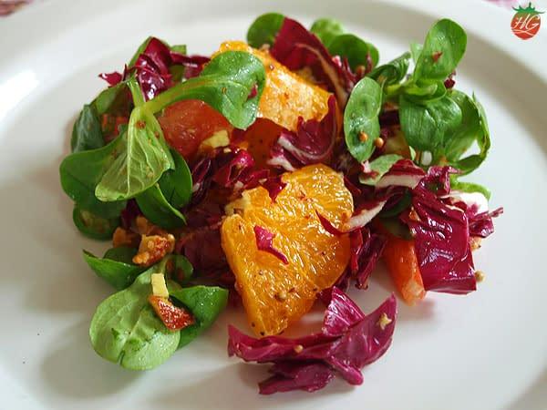 Receta Ensalada de cítricos con salsa crujiente