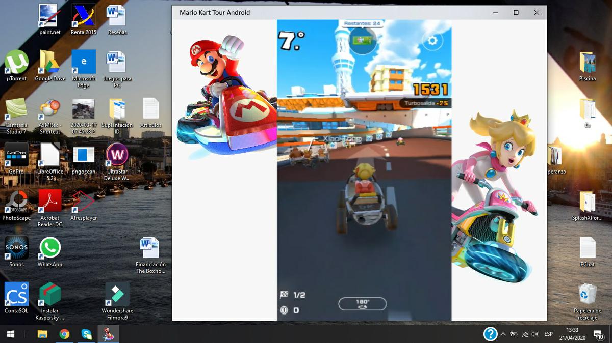 Mario Kart Tour vista en PC