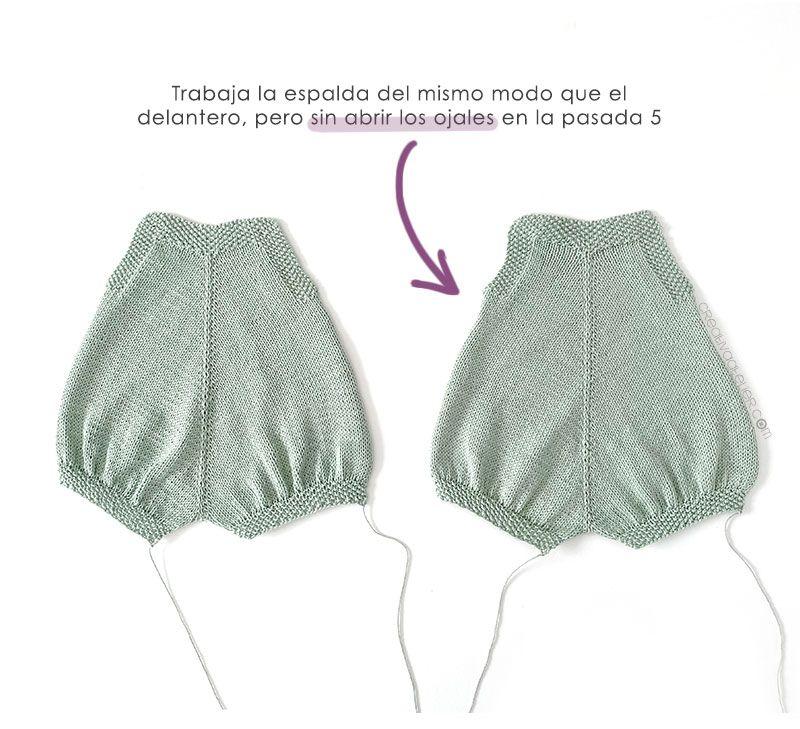 Cómo tejer el Pelele de Punto Pickles de bebé - Patrón y Tutorial -