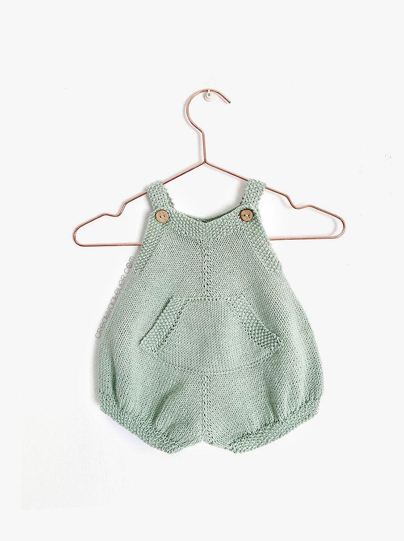 Cómo tejer el Pelele de Punto Pickles de bebé - Patrón y Tutorial -