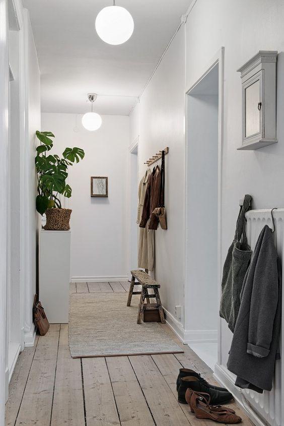 mejorar un pasillo aburido con un punto nórdico