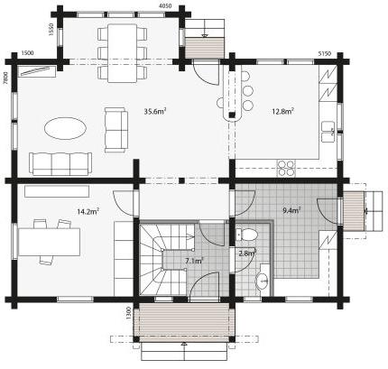 plano de casa de madera