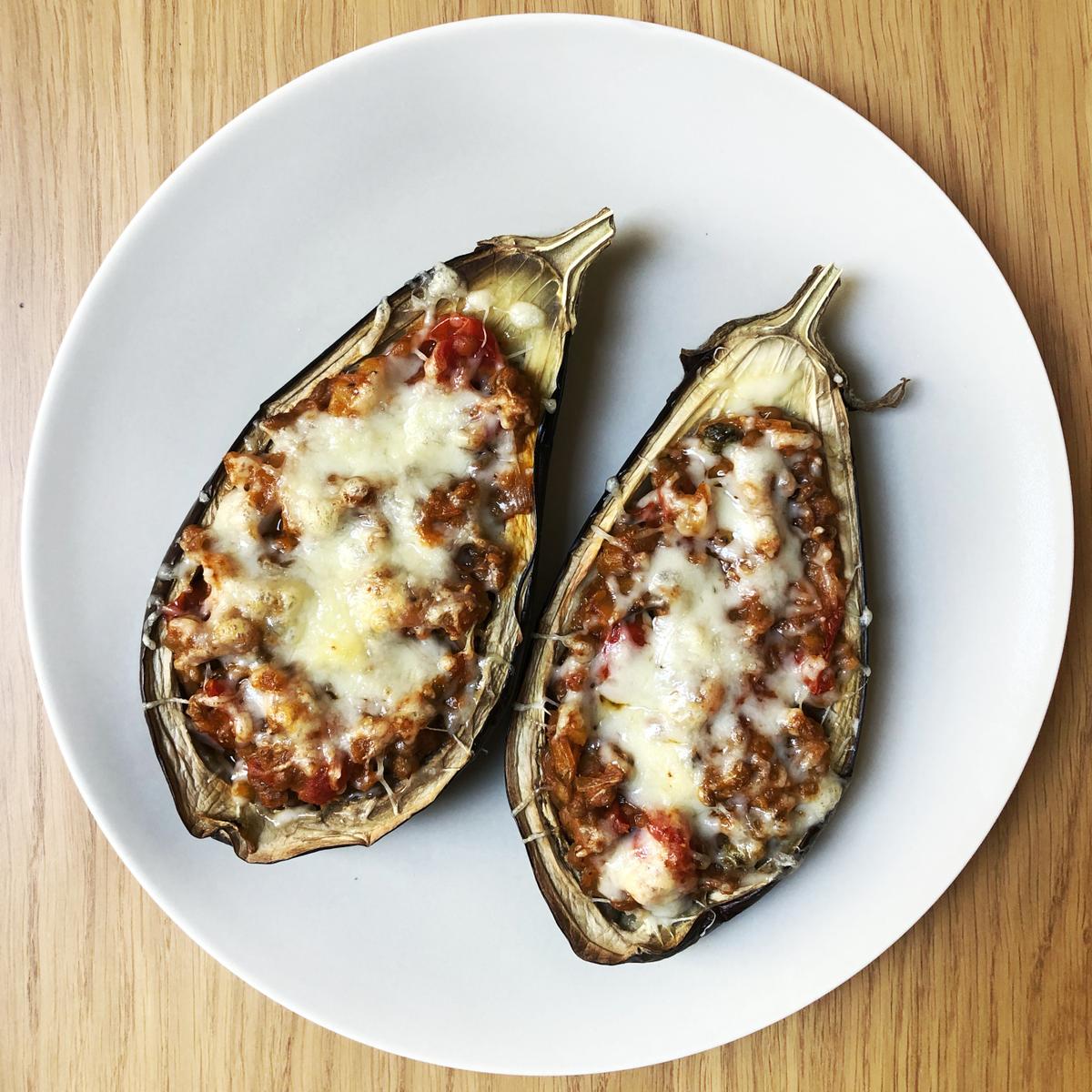 berenjenas rellenas de lentejas