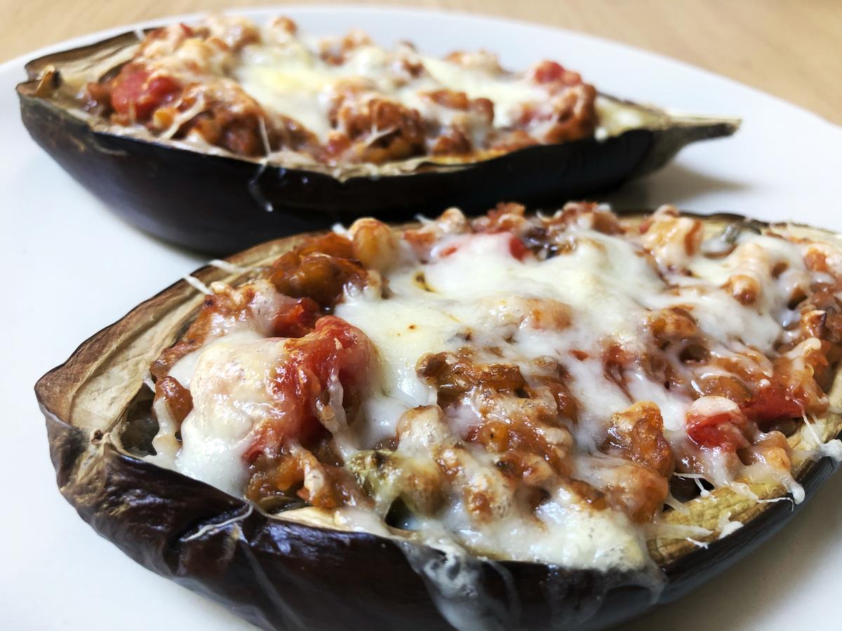 berenjenas rellenas de lentejas