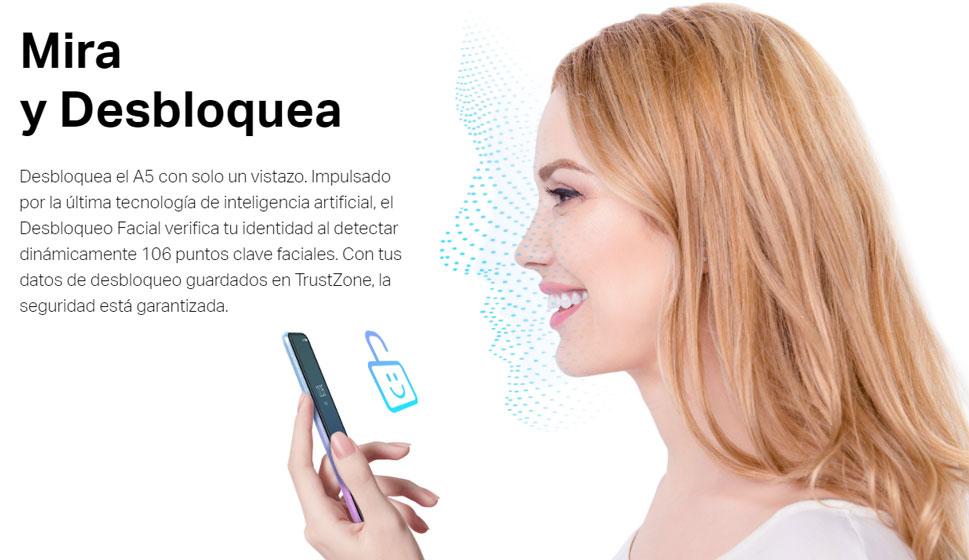 Neffos A5 - Reconocimiento facial