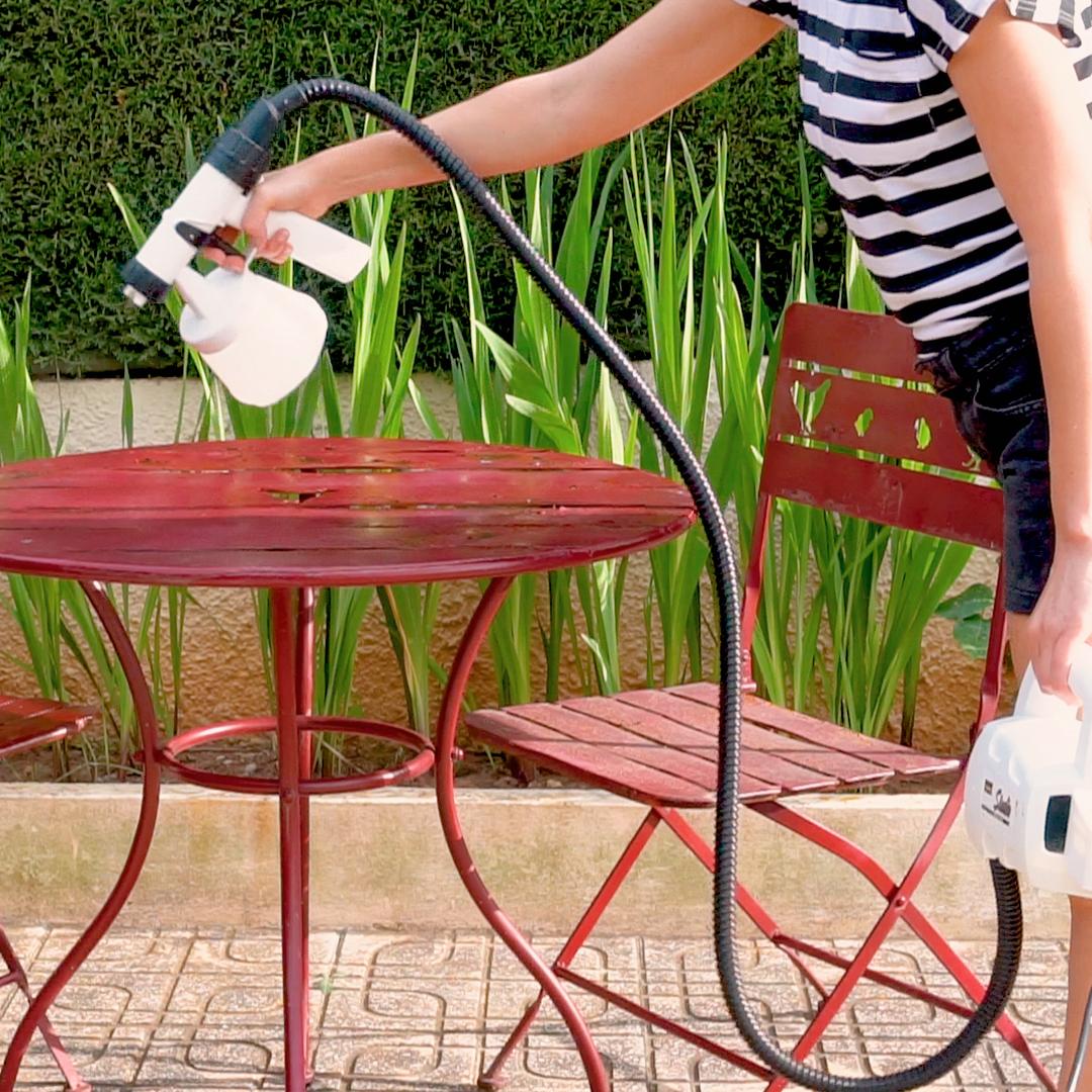 desinfección de superficies con pistola