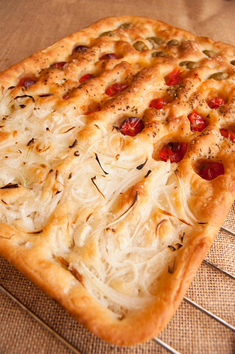 focaccia con cebolla