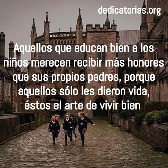 Dedicatorias para maestras de infantil