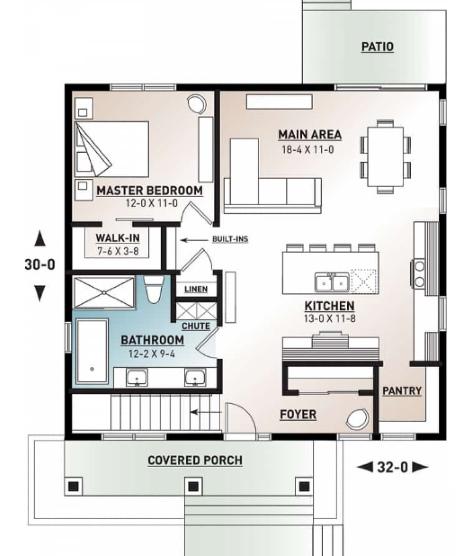 plano de la casa, planta baja