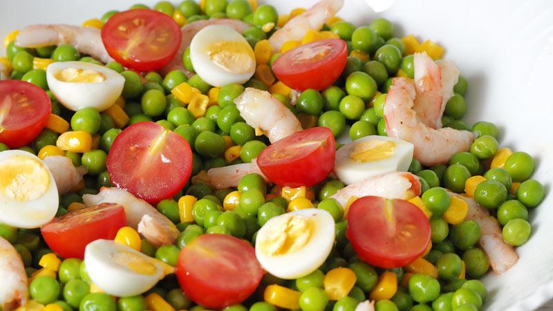 receta de ensalada de guisantes