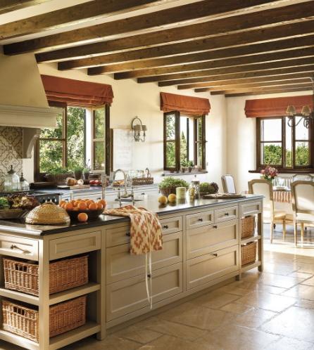 cocina de estilo tradicional mediterranea