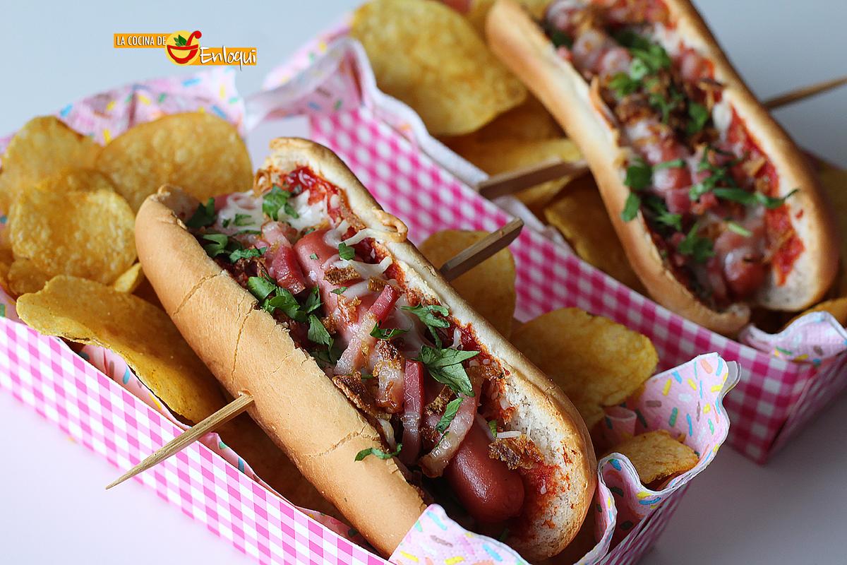 Hot dog con sabor a pizza