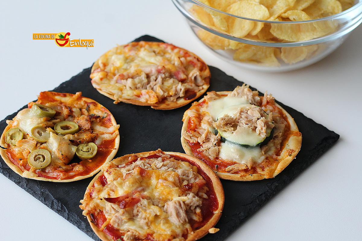 Mini pizzas en obleas de empanadillas