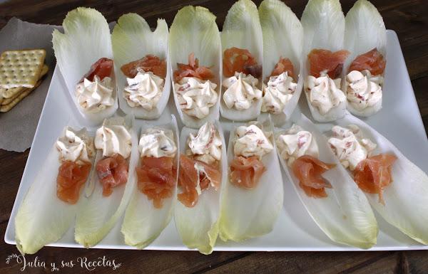 endivias rellenas de ensaladilla