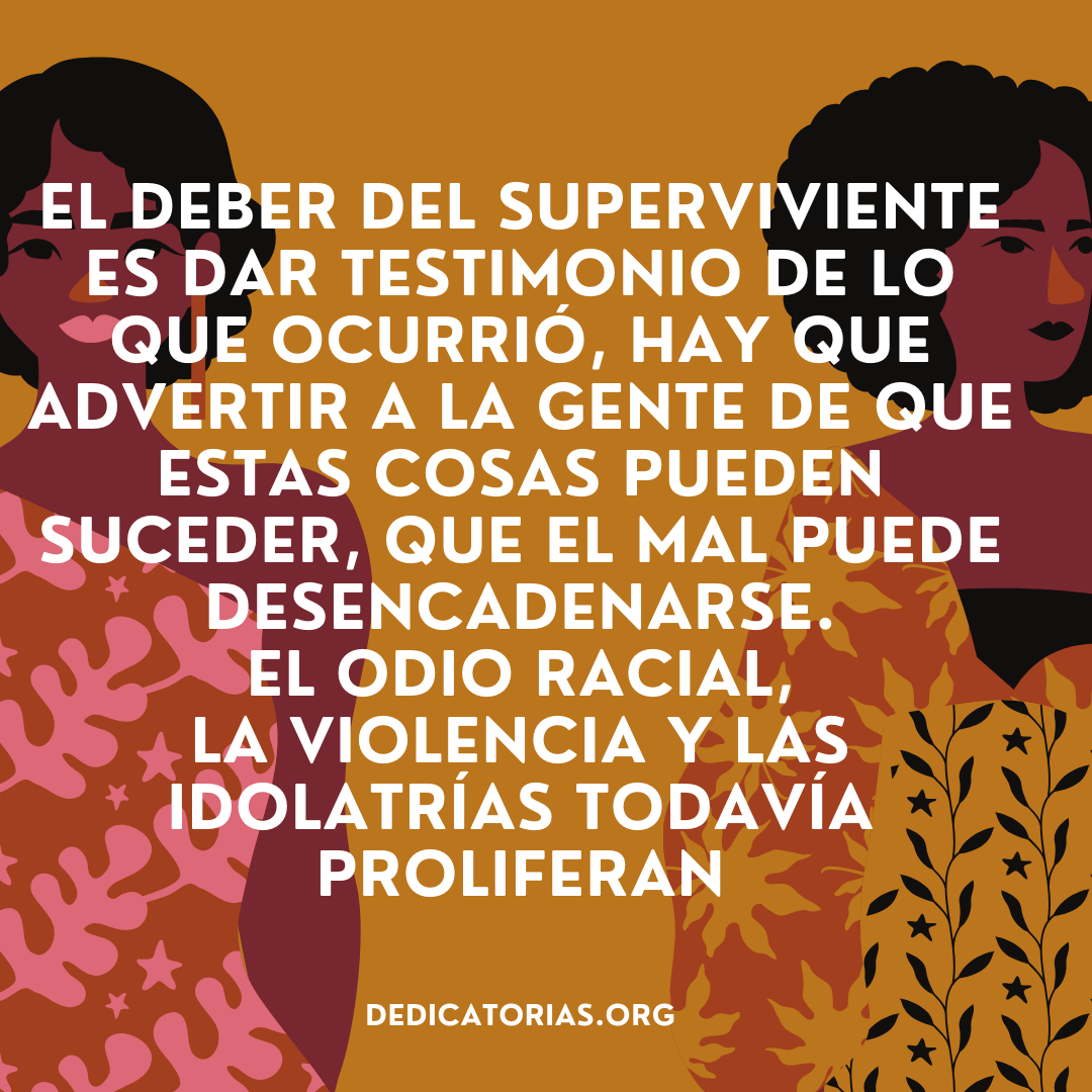 Dedicatorias contra el racismo