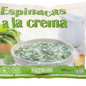 espinacas a la crema congelado