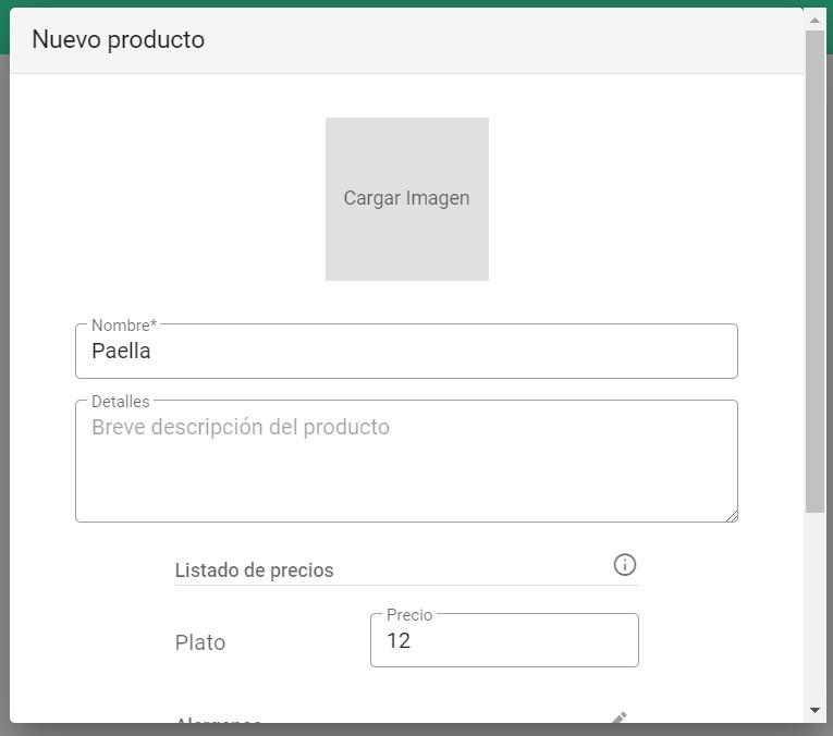 crear productos