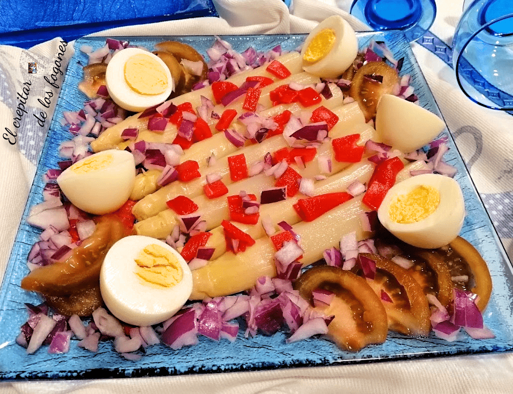 ensalada de espárragos blancos