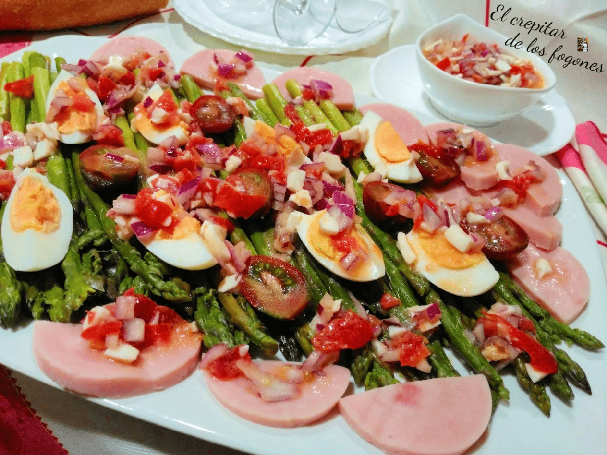 ensalada de espárragos