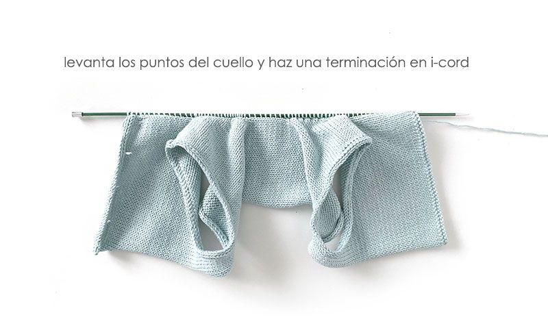 Cómo tejer el vestido de punto para niña y bebé SEASIDE - Patrón y Tuorial Paso a Paso - Pule los untos del cuello