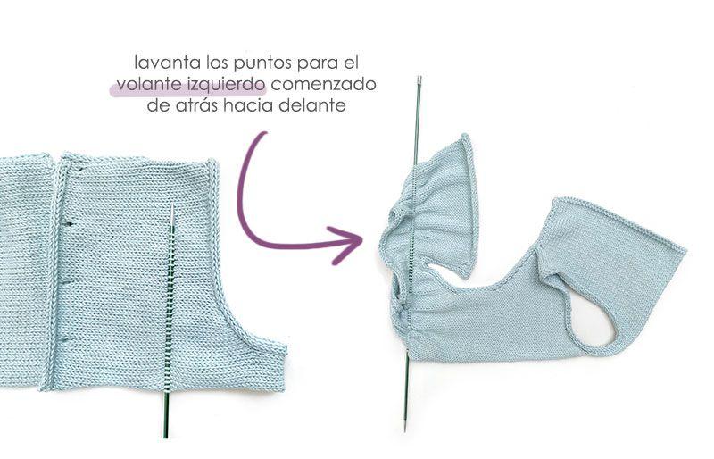 Cómo tejer el vestido de punto para niña y bebé SEASIDE - Patrón y Tuorial Paso a Paso - Teje los volantes