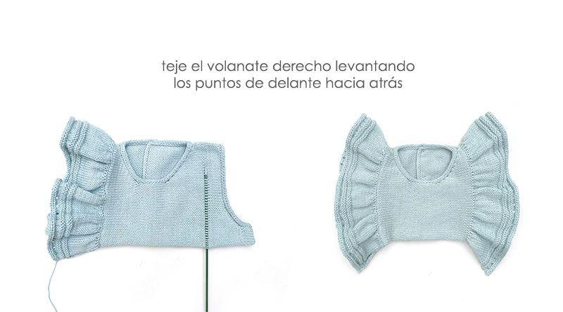 Cómo tejer el vestido de punto para niña y bebé SEASIDE - Patrón y Tuorial Paso a Paso - Teje los volantes