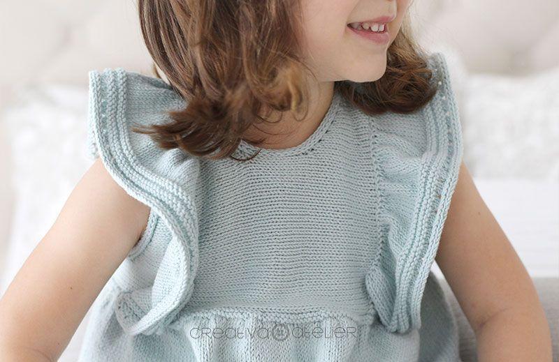 Cómo tejer el vestido de punto para niña y bebé SEASIDE - Patrón y Tuorial Paso a Paso