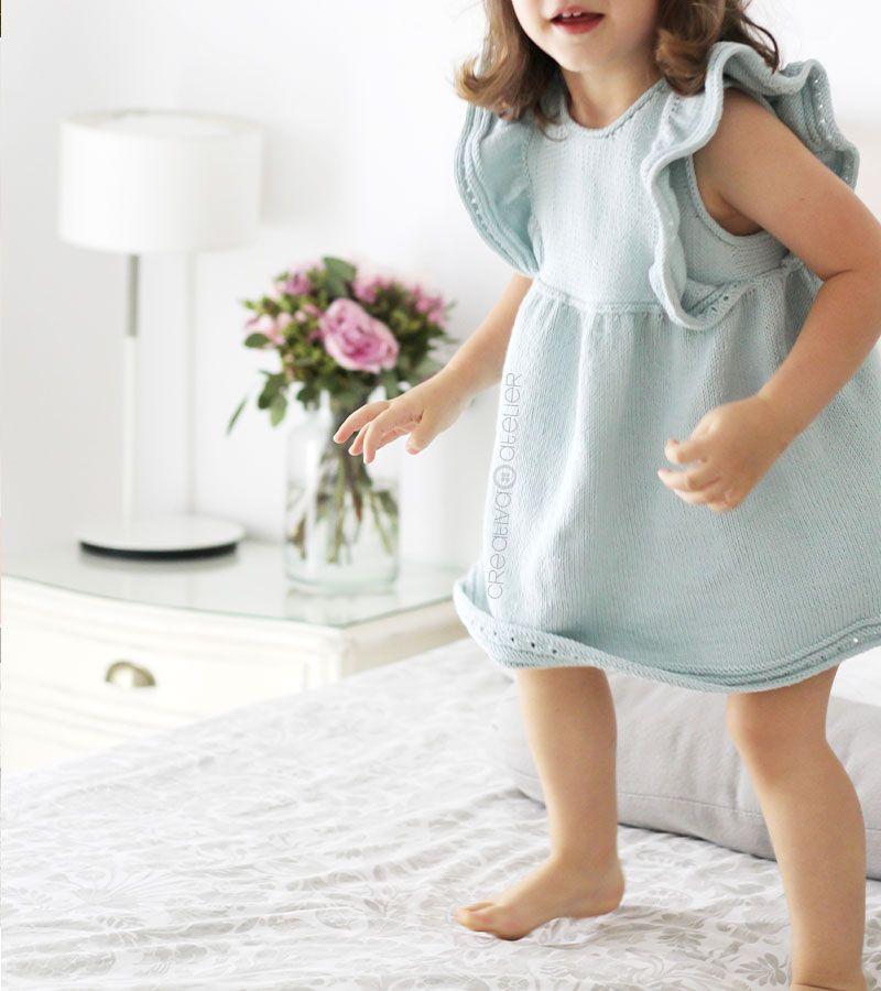 Cómo tejer el vestido de punto para niña y bebé SEASIDE - Patrón y Tuorial Paso a Paso
