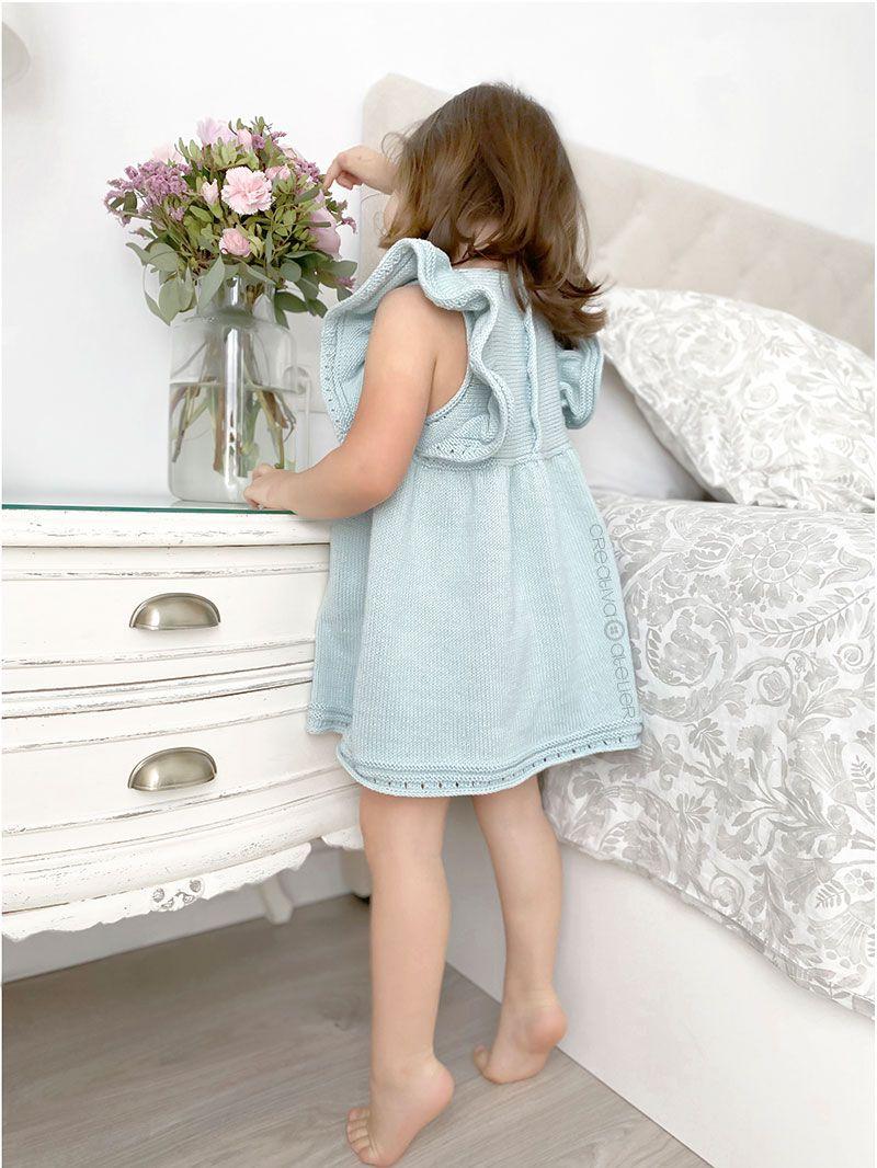 Cómo tejer el vestido de punto para niña y bebé SEASIDE - Patrón y Tuorial Paso a Paso - Teje el cuerpo del vestido