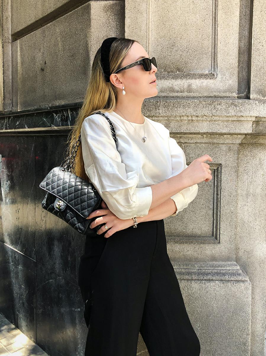 Trini | Deitas blouse Theyskens Theory pants