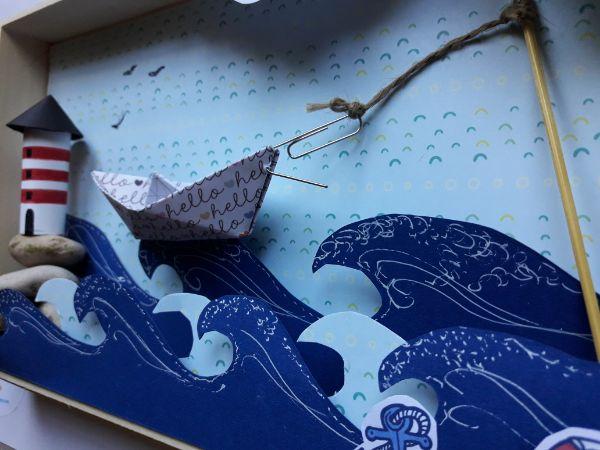 barco del diorama marinero