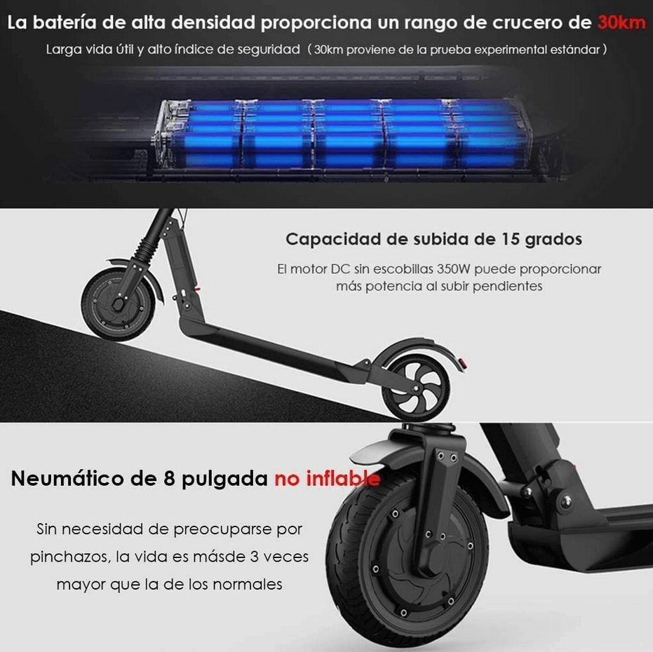 Las características del patinete KKugoo S1 pro lo hacen ideal para conducirlo en todos sitios