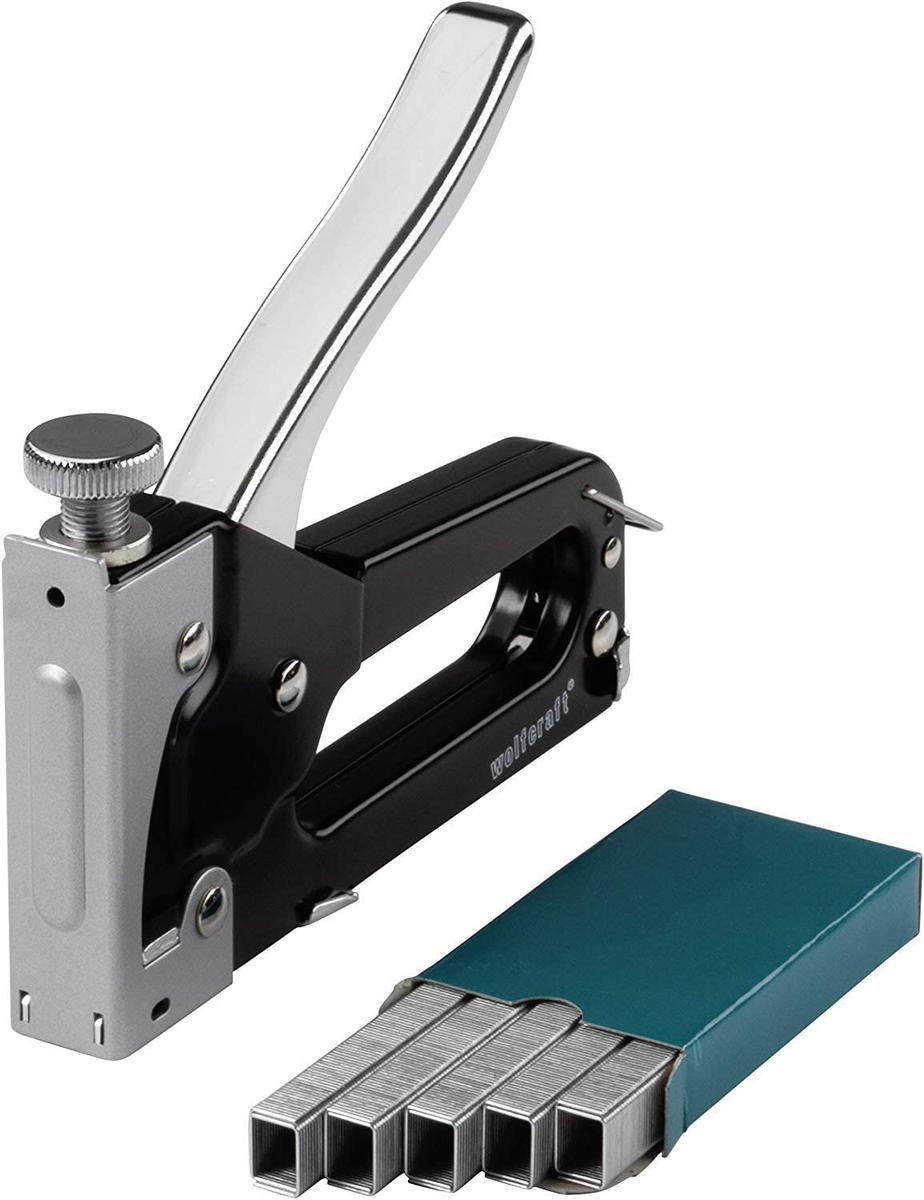 Wolfcraft 7088000 - Grapadora con Caja Metálica