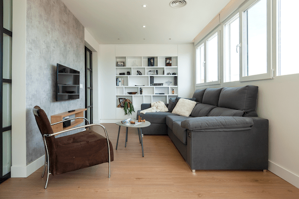 decoralinks | reforma atico - el salon se situa en lo que antes era la terraza