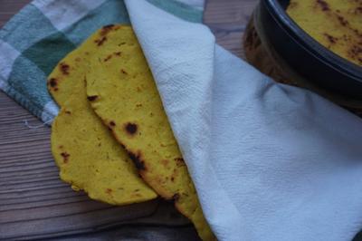 Chapati con harina de garbanzos. Receta de cocina fácil, sencilla y  deliciosa