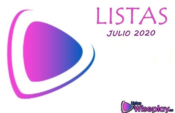 listas Wiseplay Julio de 2020