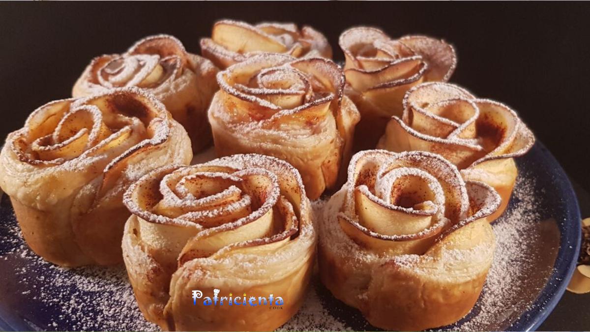 Rosa de hojaldre manzana y canela