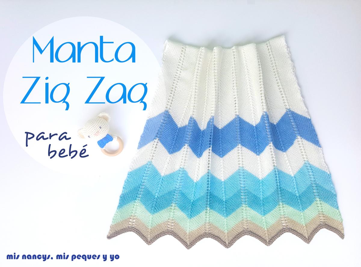 mis nancys, mis peques y yo, manta para bebe en zig zag
