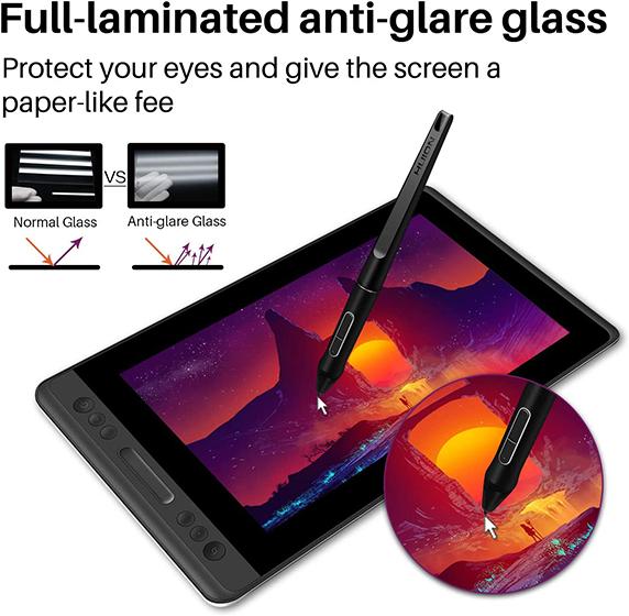 Huion Kamvas Pro 13 - Pantalla laminada
