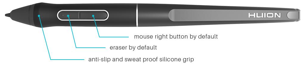 Huion Kamvas Pro 13 - Lápiz Stylus con botones programables